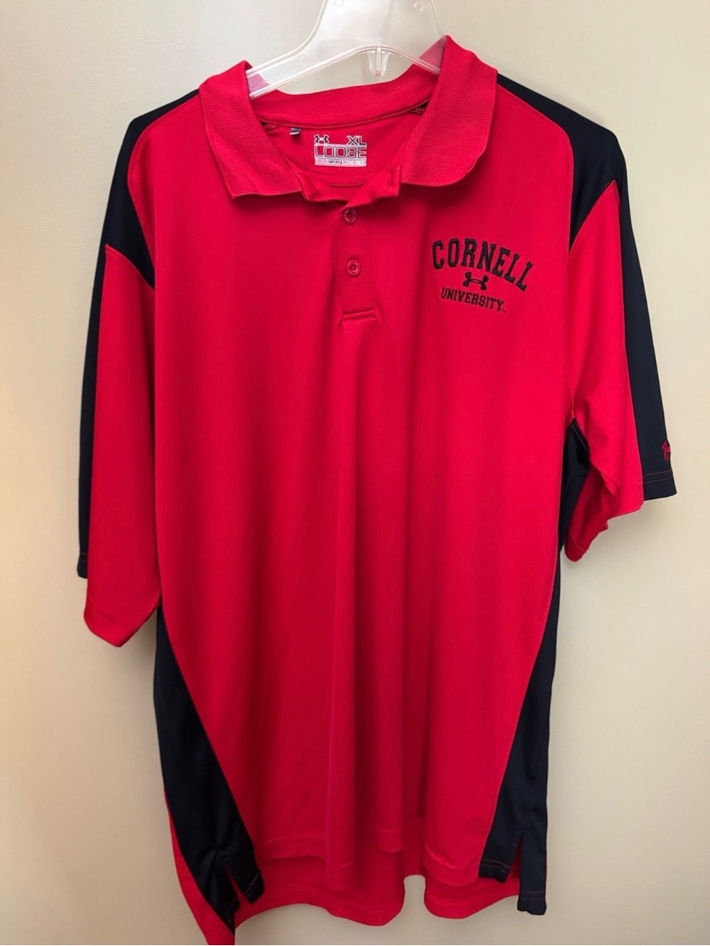 Under Armour Cornell University Men’s Red & Black Polo XL
